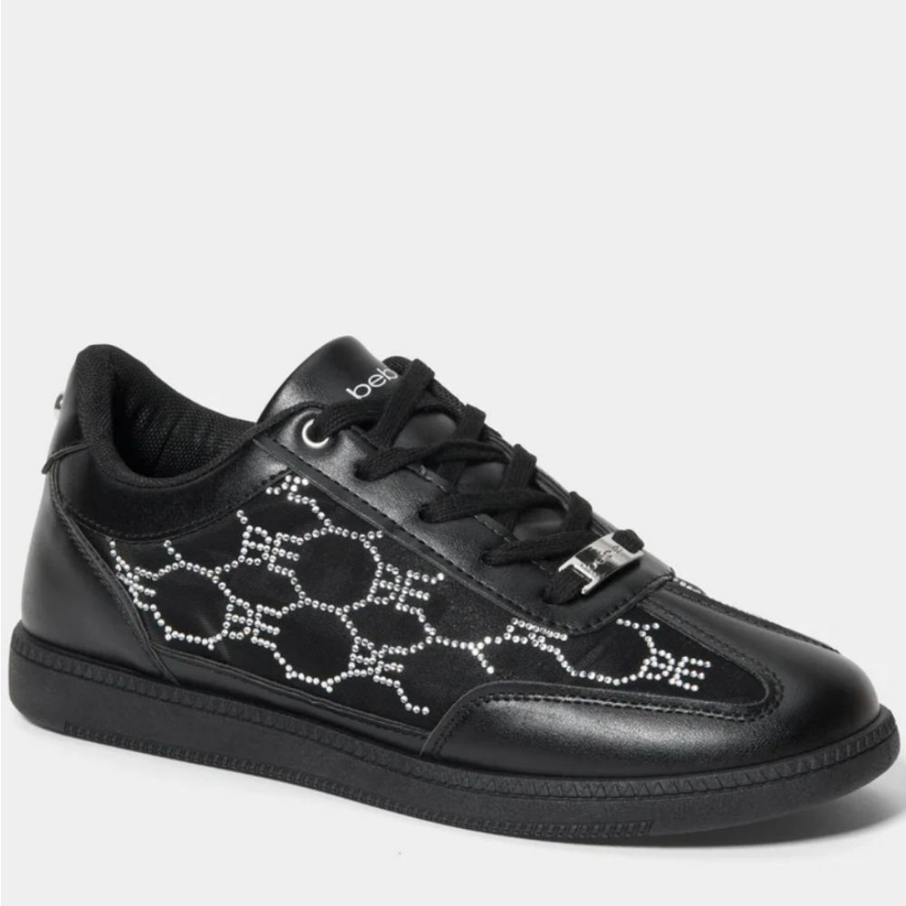 BRAND NEW BEBE RHINESTONE LACE UP WOMENS SNEAKER